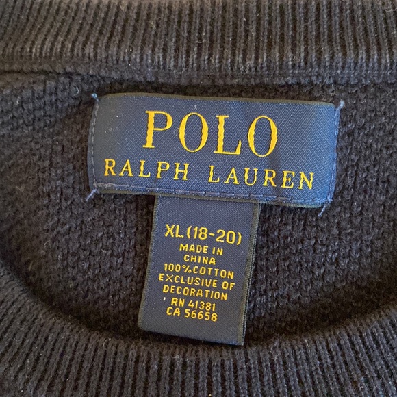 Kids Polo by Ralph Lauren Sweater, Blue, Size = XL (18-20) - Picture 2 of 3